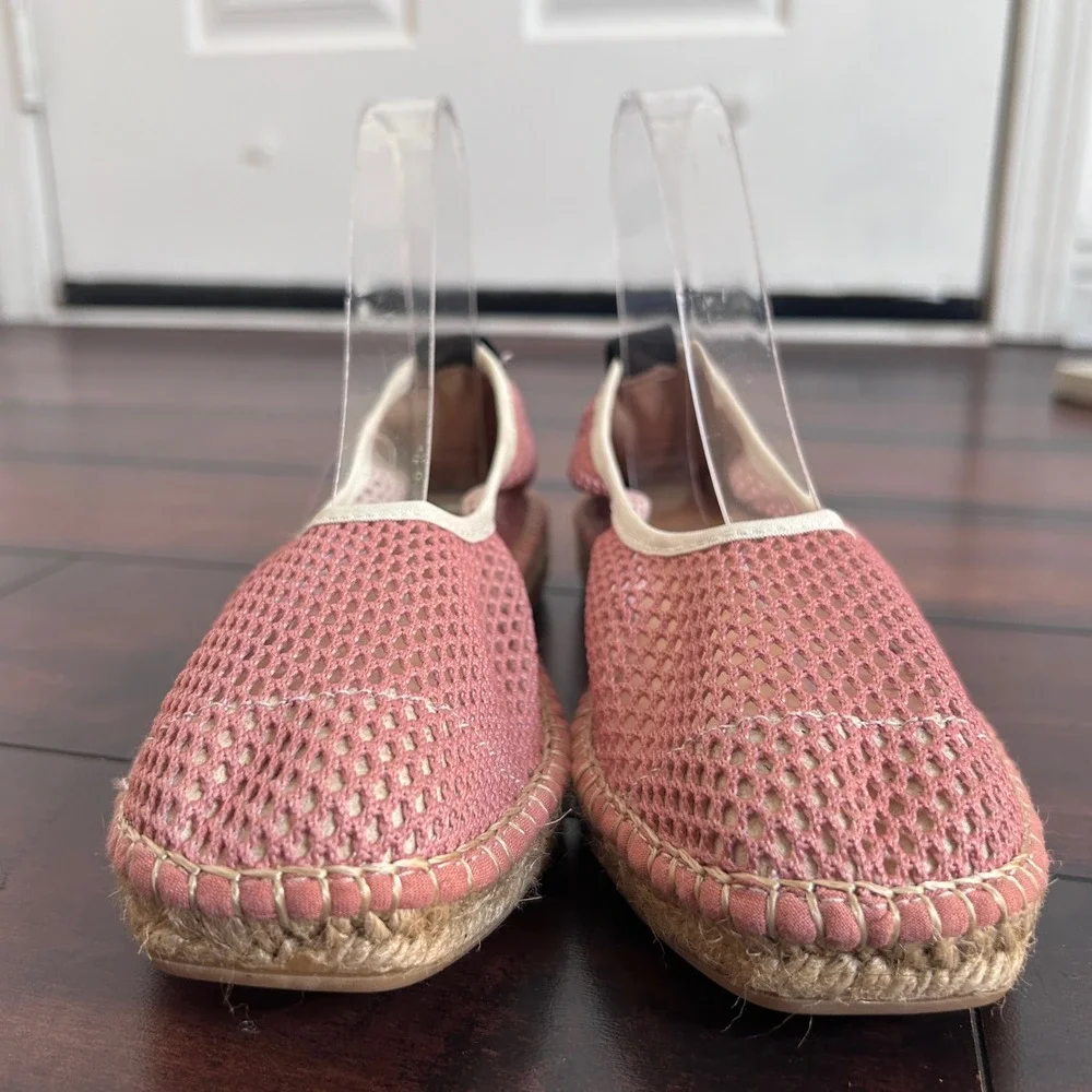 Naguisa Allium Woven Mesh Espadrilles Dusty Rose/Pink Shade NWOB Women size 37